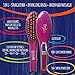 FemJolie Hair Straightening Brush Best for Beauty Styling (w/Velvet Pouch, Glove) 40W Professional Heated Ceramic Straightener Comb, Purple