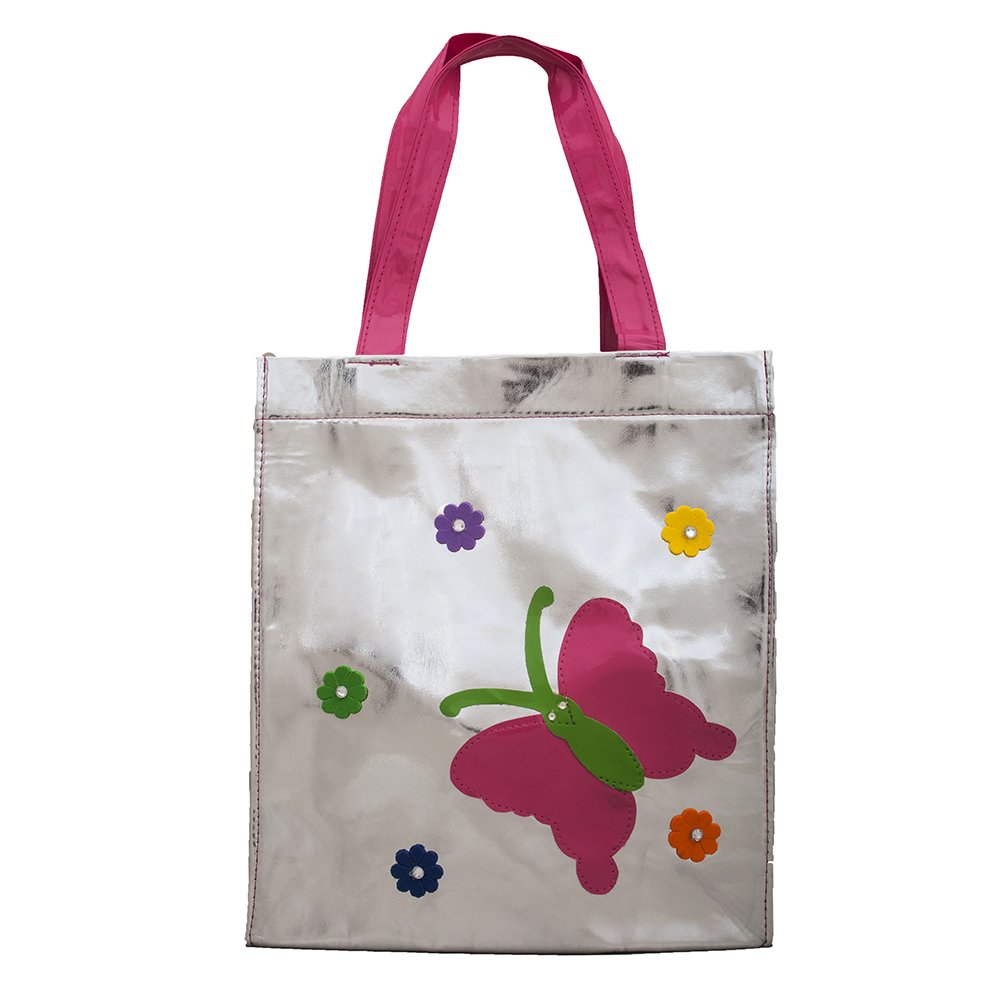 li'll pumpkins silver butterfly big tote