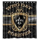 Custom New Orleans Saints Shower Curtain 66x72 Inch High Quality Waterproof Bath Curtains