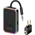 2025 Beeitzie Ultra Airplane Bluetooth 5.4 Transmitter for All Headphones, aptX LL, Supports 2 Headphones/AirPods, Wireless Audio Adapter for in-Flight, TV, Gym, Tablets，Metal Frame