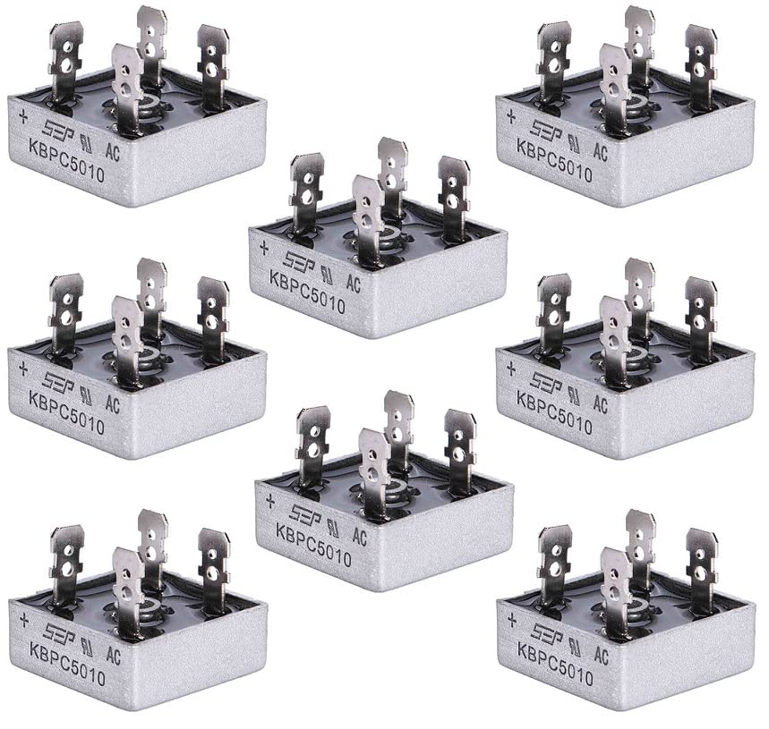 8Pack Bridge Rectifier,Aideepen KBPC5010 1000V Diode 50A Single Phases