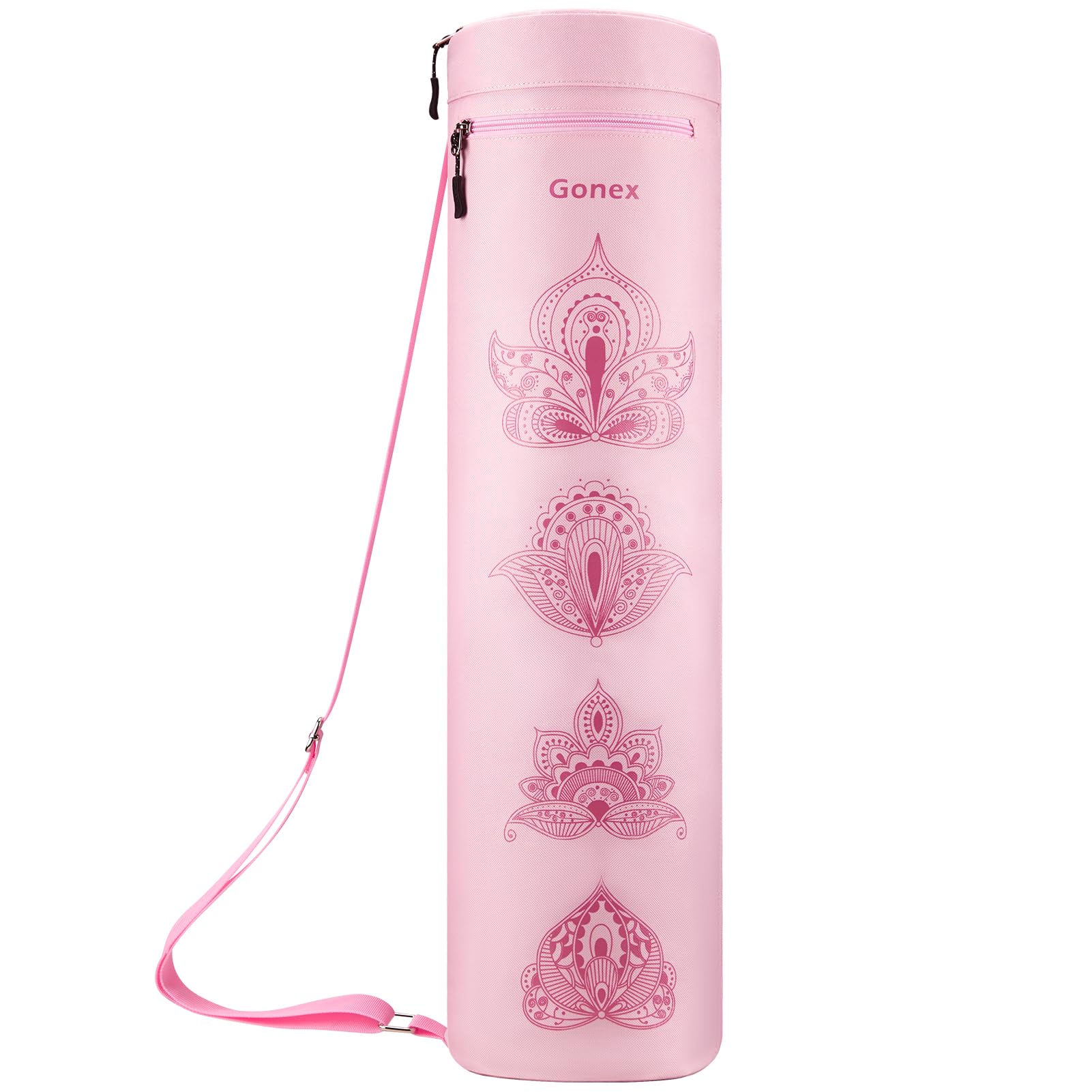 Gonex Yoga Mat Bag, Full-Zip Exercise Yoga Mat Carry Bag Durable Waterproof Oxford Cloth with Wet Pocket Zipper Pocket, Yoga Carrier Adjustable Shoulder Strap