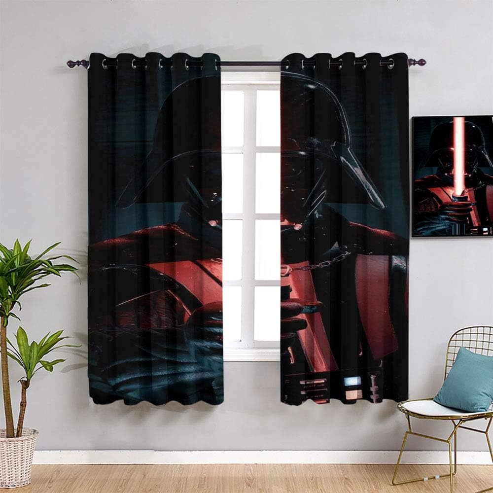 Sdustin StarWars Bedroom Curtain 42"x54"（116x137 cm） Lightsaber Force Awakens Customized