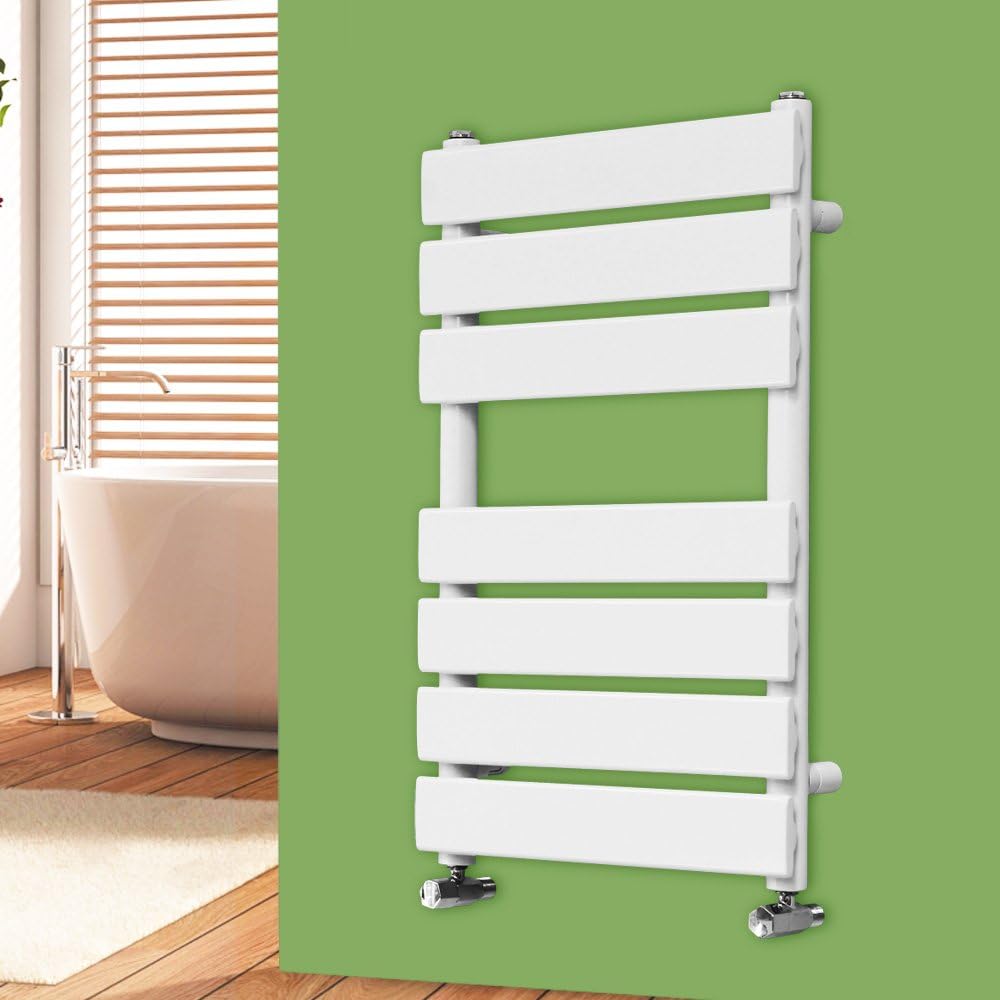 NRG White 650mm x 400mm Heated Towel Rails Radiator Flat Panel