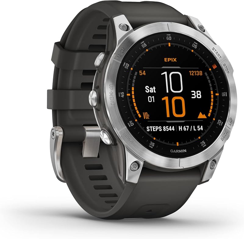 Garmin epix Gen 2 Smartwatch AMOLED Touch Screen 16 Day Battery Slate Steel