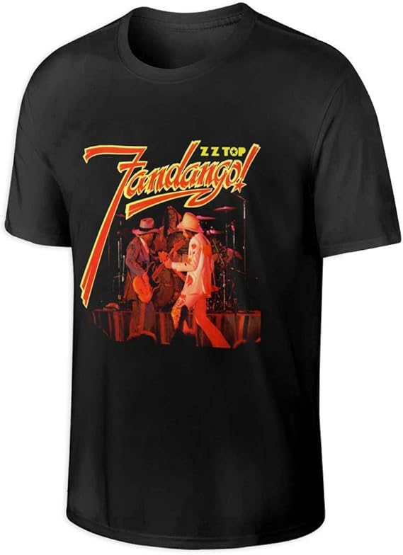 Zz Top Fandango! Stylish Fitness Adult TShirt Short Sleeve Tops Men Black at Amazon Men’s