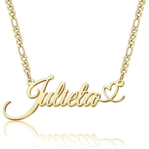 14K Two Tone Gold Diamond Custom Name Plate Necklace 18' 0.80ct