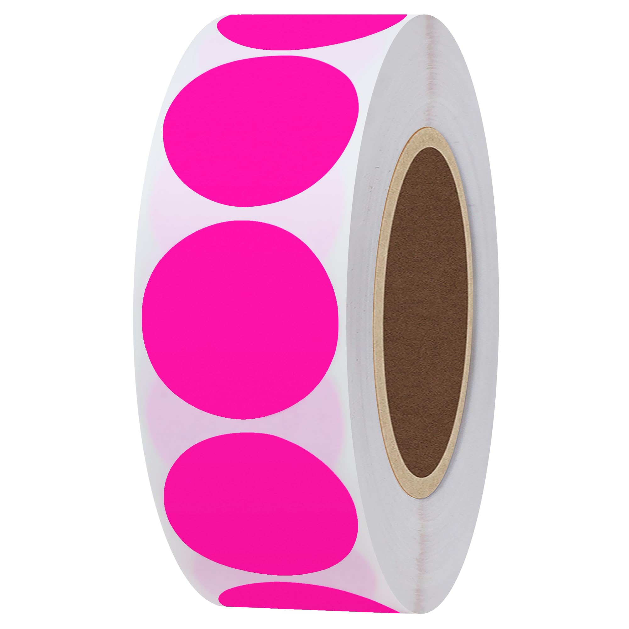 Hylabelest 1 Inch Color Coding Dot Stickers Fluorescent Pink Round Stickers (Fluorescent Pink, 1")