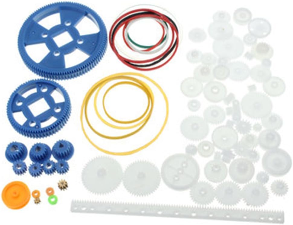 Jffeay 80Pcs Plastic DIY Robot Gear Kit Gearbox Motor Gear Set For DIY Car Robot