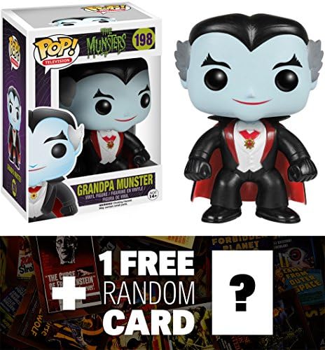 Grandpa Munster: Funko POP! x The Munsters Vinyl Figure + 1 FREE Classic Horror &amp; Sci-fi Entertainment Trading Card Bundle [42462]