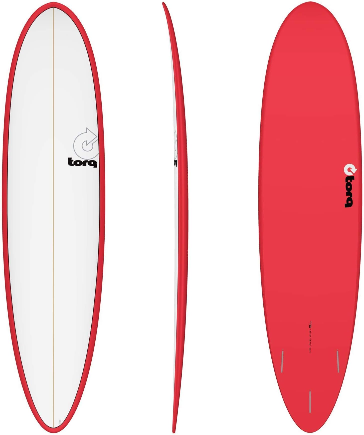 TORQ Epoxy TET 7.6 Funboard Red Pinline Surfboard