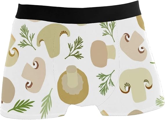 Amazon メンズボクサーパンツ キノコ柄 葉 かわいい ボクサーブリーフ インナーパンツ 男性下着 吸汗速乾 通気良い 弾力性 前閉じ インナー 贈り物 S ボクサー 通販