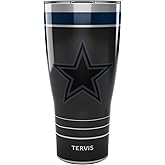 Tervis Traveler NFL Dallas Cowboys - Night Game Triple Insulated Tumbler Travel Cup Keeps Drinks Cold & Hot, 30oz, Stainless Steel