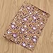 CHZIMADE A4 Flower Printed Soft Cork Fabric DIY Sheet Canvas Back Great for Hair Bows Making Craft 16.5 x11.8 (Purple)