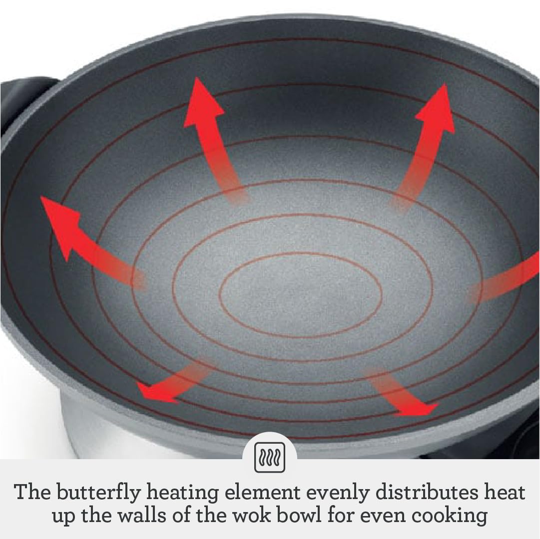 Breville BEW600XL Hot Wok, 6 Quart, Brushed Stainless Steel