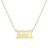 Aimber Birth Year Necklace 18K Gold Plated Birth