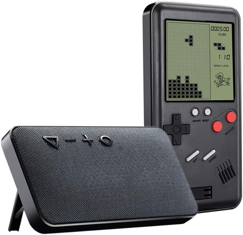 CP-09 Outdoor Bluetooth Speakers and Retro Game All in One Mini Bluetooth Speaker Wireless With Mic & FM Radio (Black)