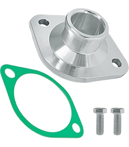 YUCHENSHLP Polished Aluminum Water Neck Thermostat Housing - Compatible With Mopar 273 318 340 360 361 383 440 Engines