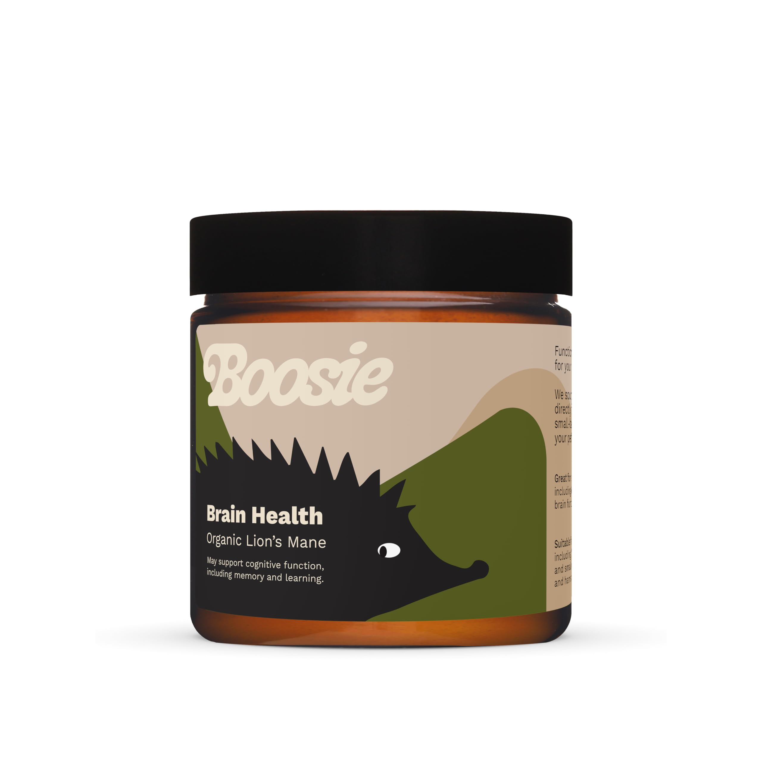 Boosie Organic Adaptogenic Powder for Dogs and Cats - Supports Brain Health and Immune System - Lion’s Mane Mushroom - 100% Natural without Additives or Preservatives - Pet Nutrition