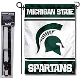 Michigan State Spartans Garden Flag with Stand Holder