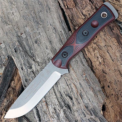 TOPS Knives B.O.B. The Brothers of Bushcraft Fieldcraft B.O.B. Hunter - 154 CM Steel (Red) (Best Cheap Bushcraft Knives)