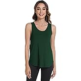WiWi Tank Tops for Women Super Soft Sleeveless Pajama T-Shirt Cooling Loungewear Basic Shirts Viscose Bamboo Tee S-XXL