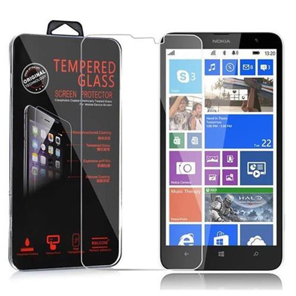 cadorabo Tempered Glass compatible with Nokia Lumia 1320 in HIGH TRANSPARENCY - Screen Protection 3D Touch compatible with 9H Hardness - Bulletproof Display Saver