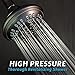 ShowerMaxx Luxury Spa Series 6 Spray Setting 4.5 Inch Adjustable High Pressure Fixed Shower Head Fixture for Hard Water, 360-Degree Tilt Massage Shower System - Oil Rubbed Bronze