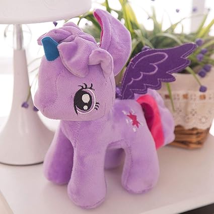 Thboxes Little Pony Rainbow Plush Soft Kids Hug Stuff Toy 20cm Toy Doll Gift Purple 20cm