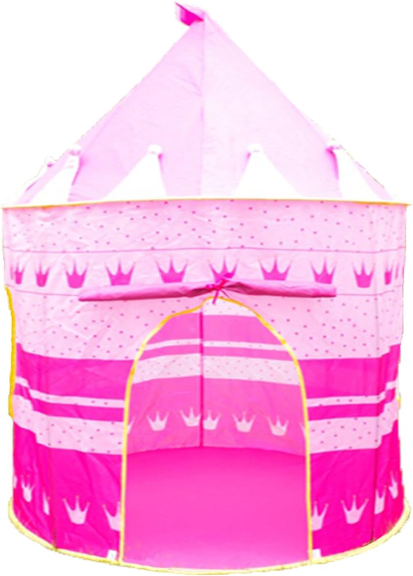 Children’s Play House Indoor Outdoor Girls Boys Fairy Castle Pop Up Tent (pink)