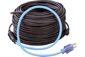 Clear Power Roof & Gutter Deicing Kit - 160ft | 800W With 2ft Power Cord 18/3 SJTW & Power Indicator Light (CPRH006)