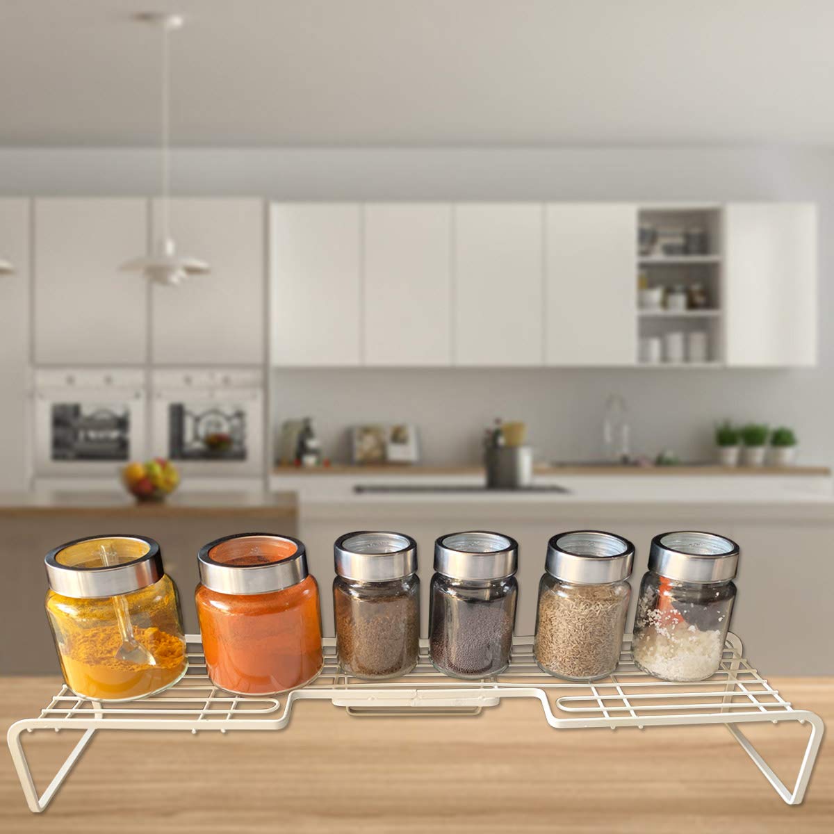 Kawachi Multipurpose Kitchen Countertop Space Saving Storage Shelf