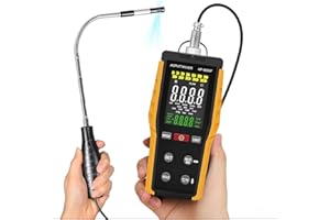 Hot Wire Anemometer AP-9000F Handheld CFM/CMM Air Flow Velocity Meter with Telescopic Probe Measures HVAC in-Duct Wind Speed 