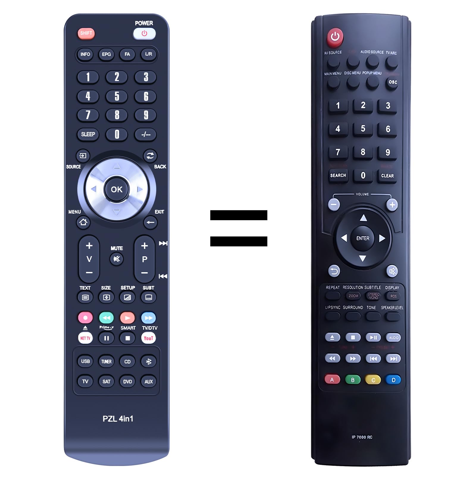 TCNOUMT New Replacement Remote Control Compatible for Teufel IP7000RC IP7000BR IP7000 RC BR, Black, No Setup Required