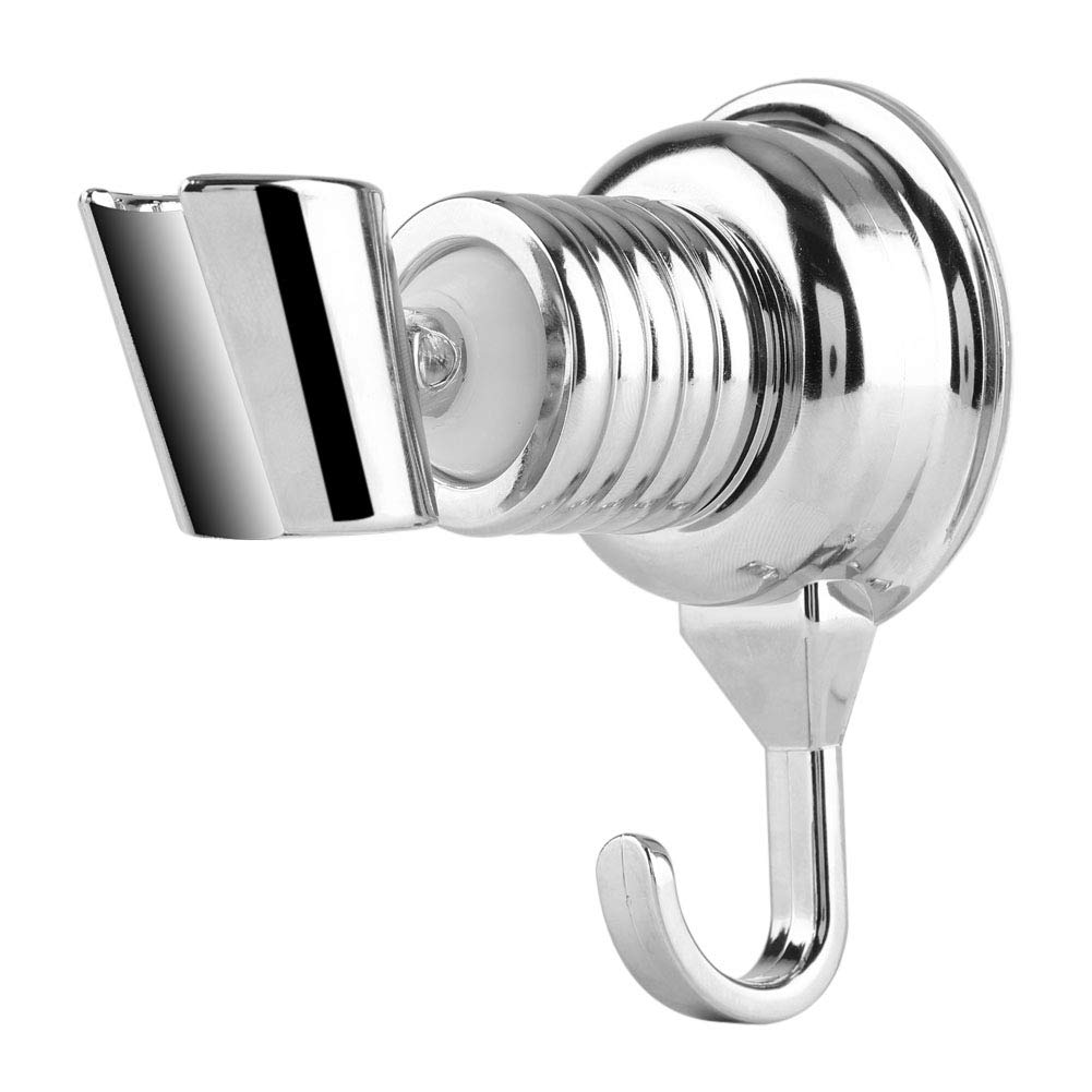 Vacuum Suction Cup Shower Head Holder Removable Handheld Bidet Sprayer Mount Adhesive Wall Bracket Chrome