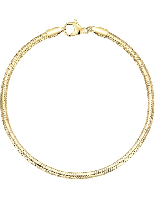 Solid 925 Sterling Silver Snake Chain Necklace | Men's and Women's 3.3 – VN Jewelry - US