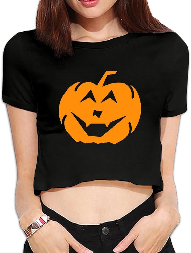 TLK Custom Women Halloween Logo Crop Top