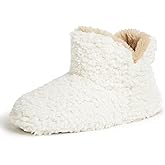 Dearfoams Women's Chelsea Faux Fuzzy Sherpa Indoor House Bootie Slipper