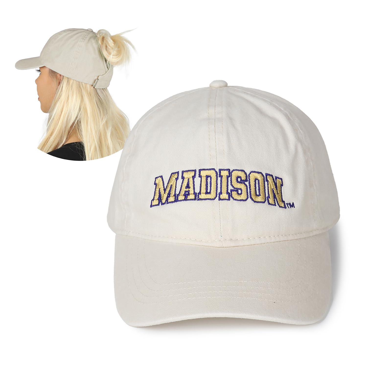 Ponyflo Women's Baseball Cap - Curly Hair Ponytail