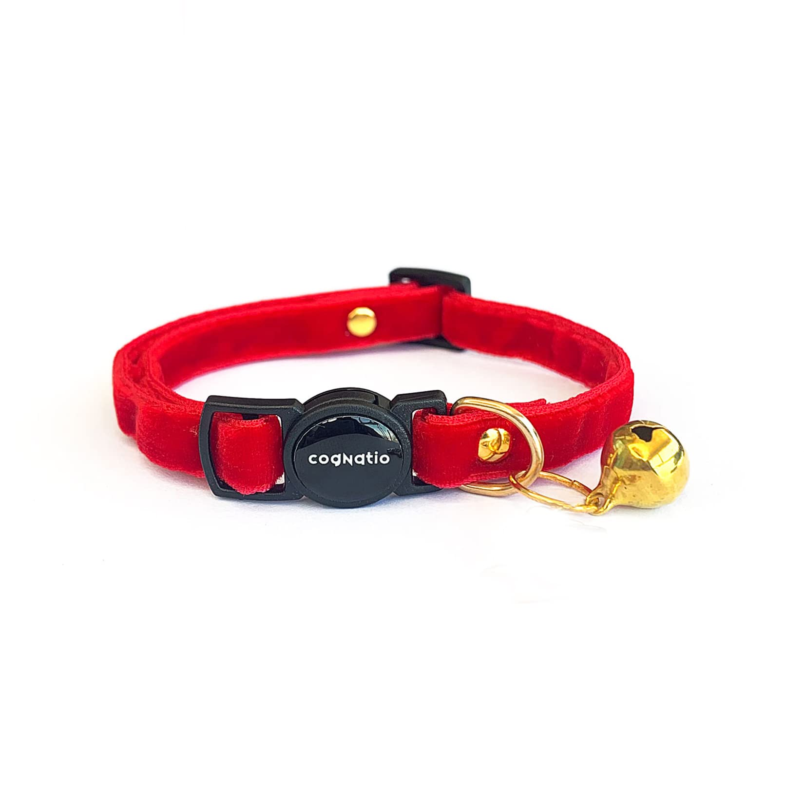 Cognatio Safety Quick Release Cat Collars,Double Velvet with Bell Available in a Range Colors,Perfect for Your Kitty — image 1