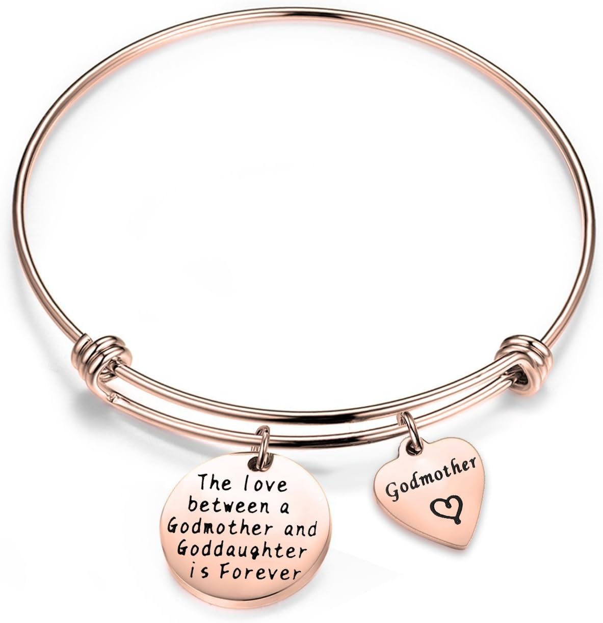 SEIRAA Goddaughter Gift The Love Between a Godmother and Goddaughter is Forever Bracelet First Communion Gift