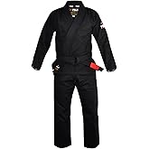 FUJI Lightweight Brazilian Style Jiu Jitsu Uniform, BJJ Uniform with Pearl Weave Fabric Jacket and Bungee Drawstrings