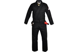 FUJI Lightweight Brazilian Style Jiu Jitsu Uniform, BJJ Uniform with Pearl Weave Fabric Jacket and Bungee Drawstrings