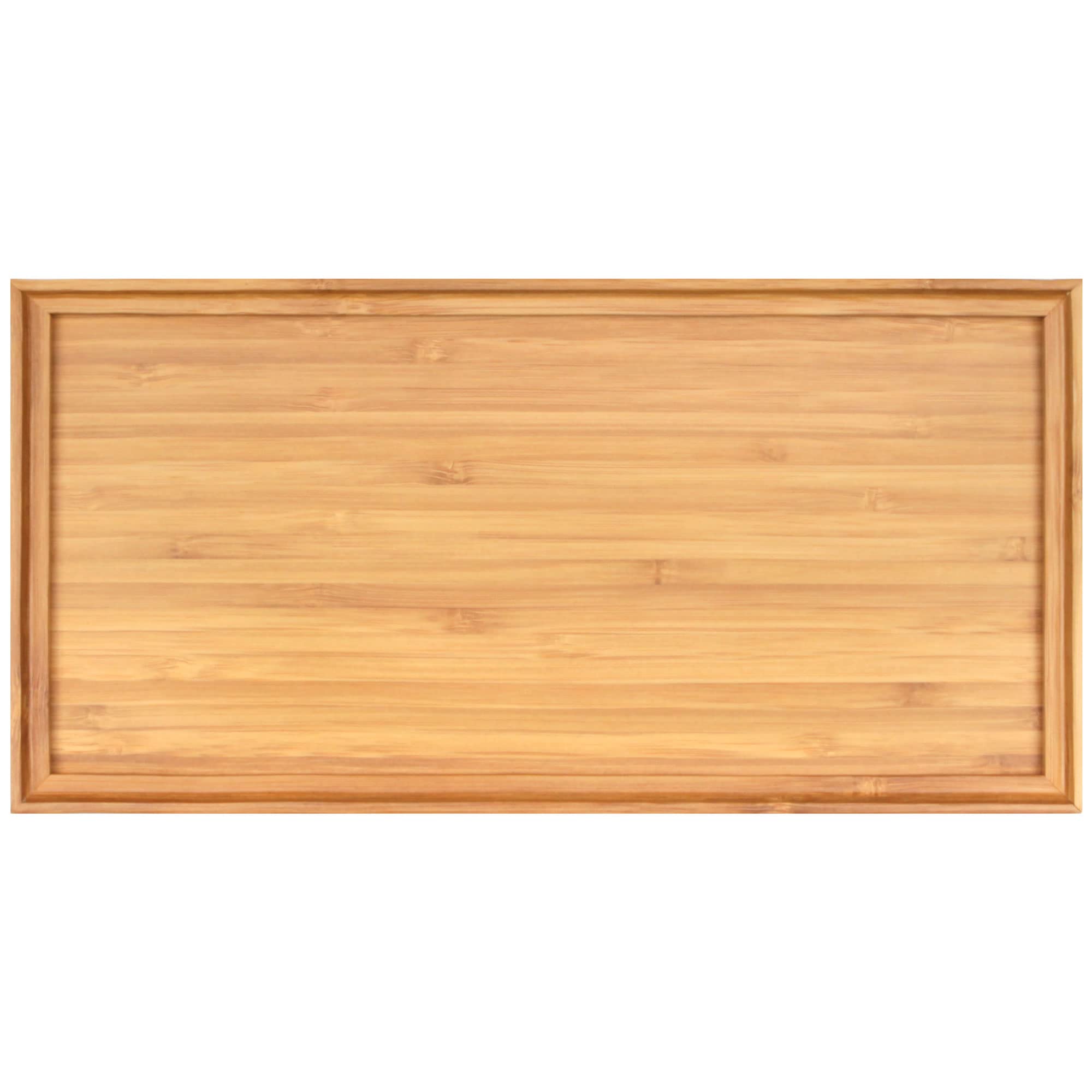 BambooMN Organic Bamboo Serving Tray, Vanity, Tea, Appetizers, Snacks, Charcuterie Board, 11"x5.5"x0.6" - 3 Trays