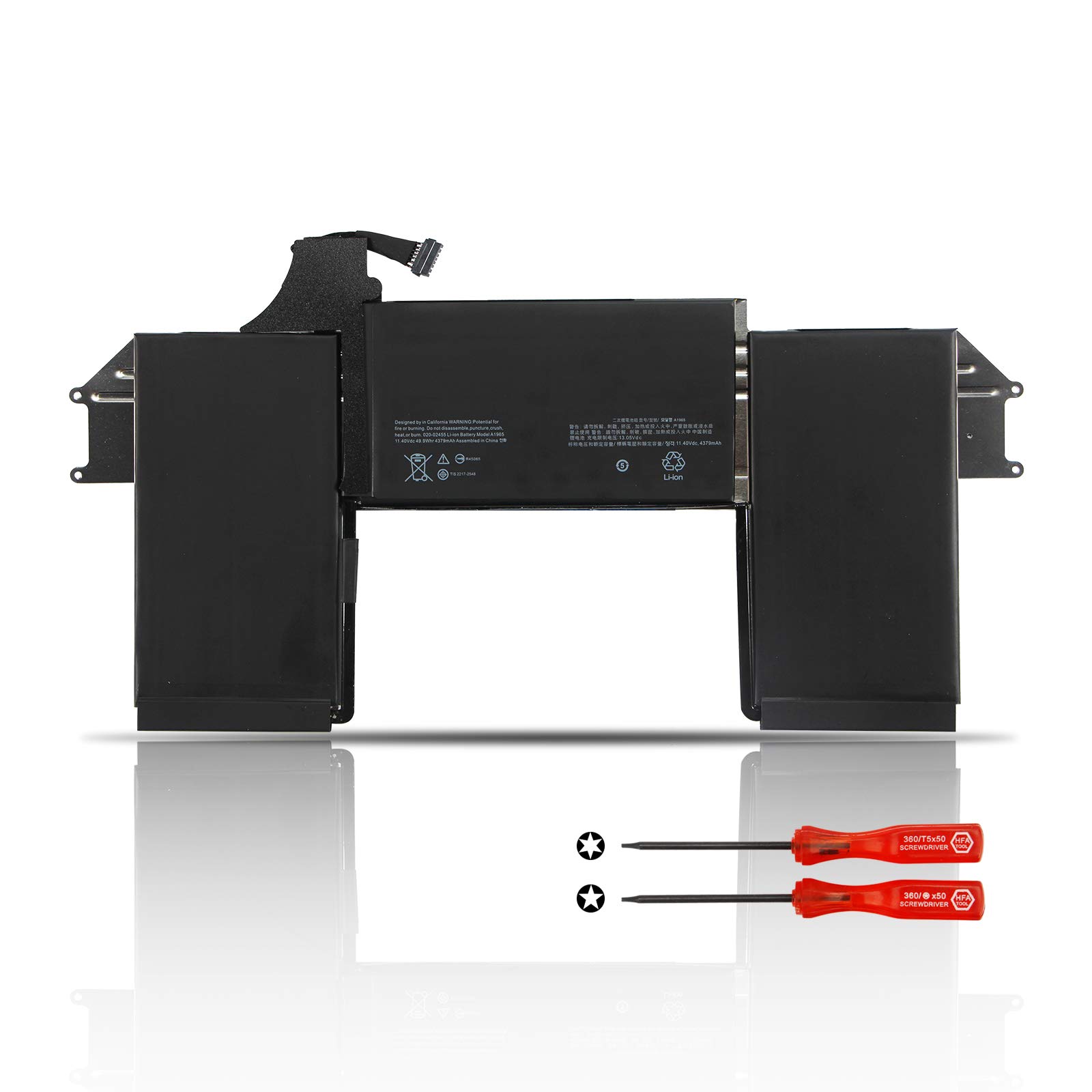 K KYUER A1965 Laptop Battery for MacBook Air 13" 13.3" A1932(Late 2018 2019) A1279 (Early 2020) EMC 3184 3302 MacBookAir8,1 8,2 9,1 MRE82LL/A MRE92LL/A MVFH2LL/A MVFM2LL/A MRE82B/A MVFL2LL/A MREA2LL/A