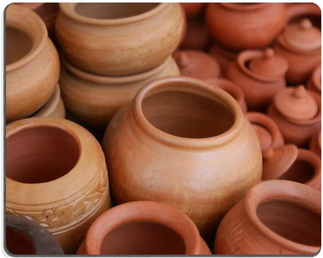 Rael Esthe Mouse Pad Claypots Clay Pots Terracotta Natural Rubber Material