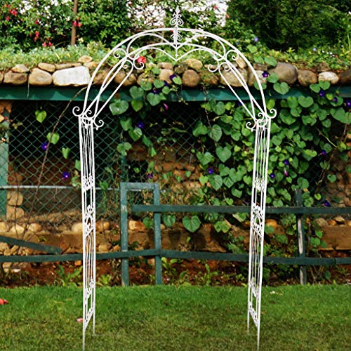 AAQQ Weißer Gartenbogen, Dekorativer Rosenbogen aus Metall, Starke Röhrenförmige Gartenlaube für Rosen…