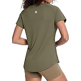Loovoo Workout Tops for Women Loose Fit Breathable Activewear Cool Quick Dry Gym Athletic Tee Top