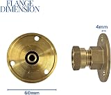 Wärmer System Wall Mount Flange Bracket 15mm Pipe 1/2 BSP Brass Outdoor Tap view 3