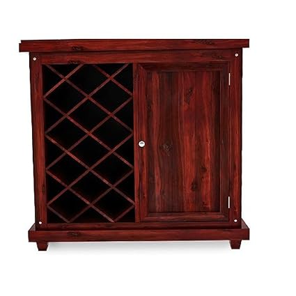 Ringabell Andis Solid Wood Bar Cabinet (Mahogany Finish)